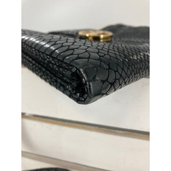 MICHAEL KORS, SMALL BLACK ANIMAL PRINT LEATHER CROSSBOY BAG - Picture 12 of 14